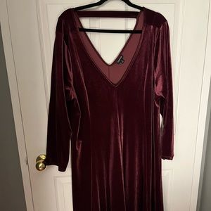 Red velvet dress